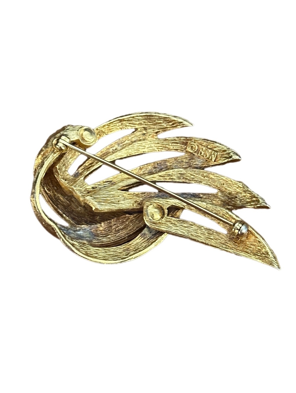 Vintage BSK Modernist Swirl Brooch - Picture 2 of 4